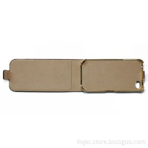 High-end/Luxe Leather Flip Cases for iPhone 4/4S, with Electroplating Built-in Holder